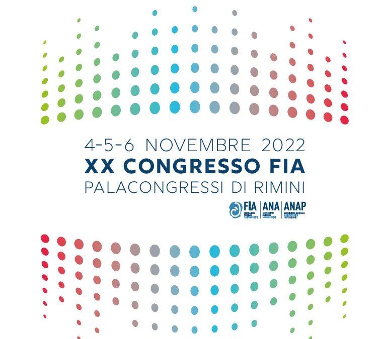 XX CONGRESSO FIA: appuntamento il 4-5-6 novembre a Rimini