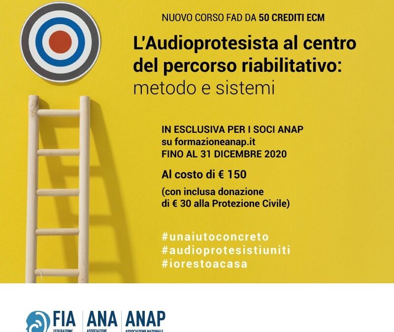 FAD: attivo il corso di formazione “L’Audioprotesista al centro del percorso riabilitativo”