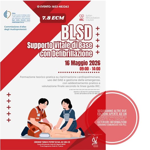 BLSD: il 16 maggio a Napoli il corso per Audioprotesisti